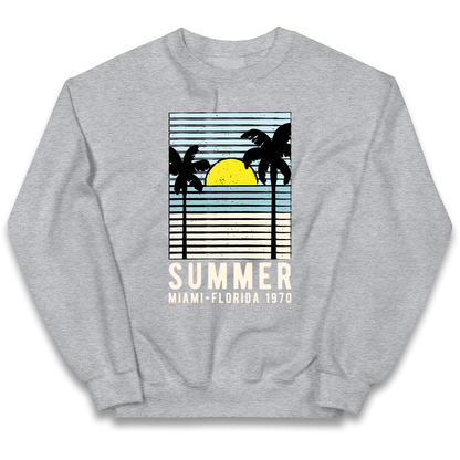 Summer Miami Florida 1970 kids sweatshirt