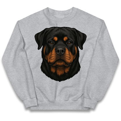 Rottweiler Face kids sweatshirt