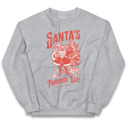Santas Favourite Elf Christmas kids sweatshirt