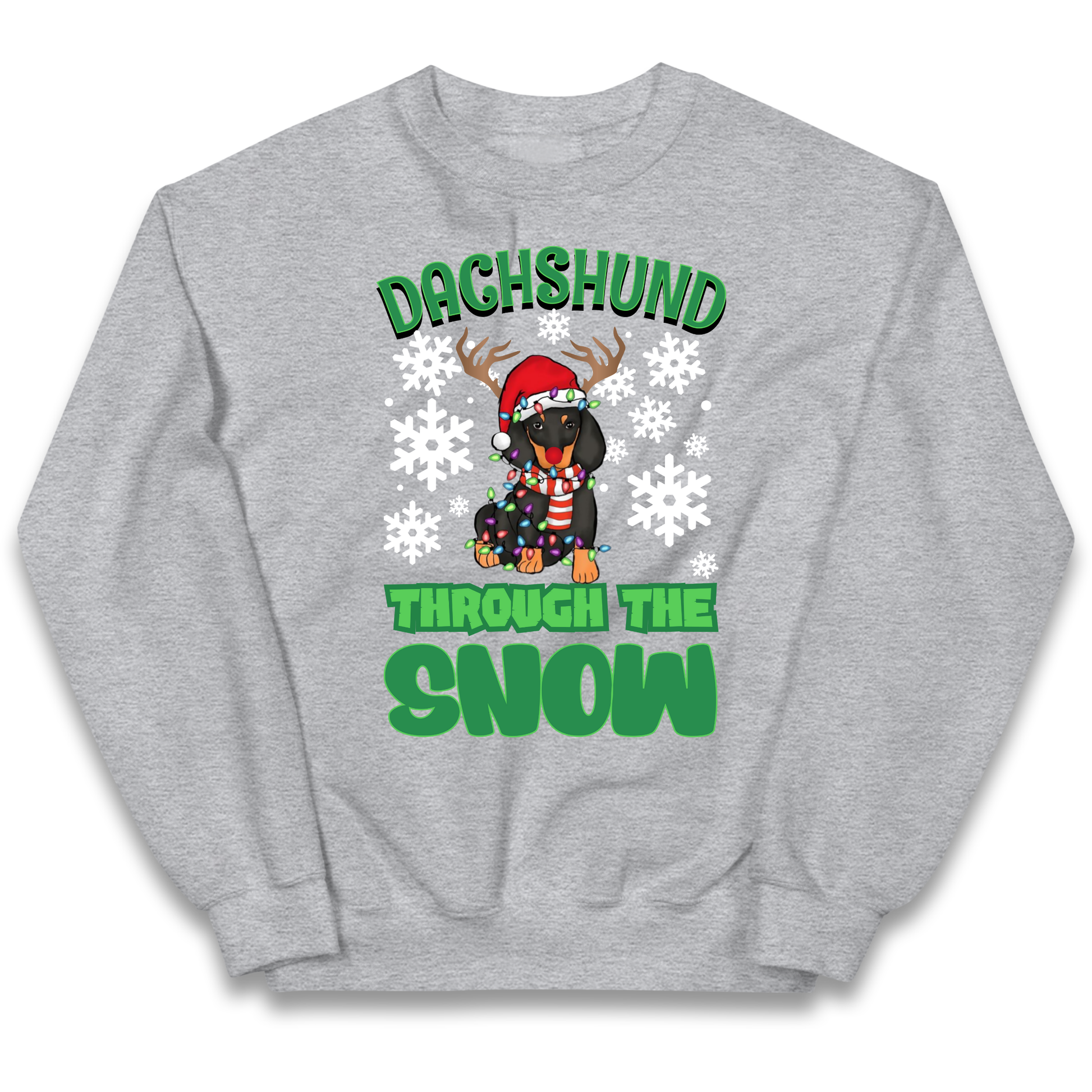 Dachshund Through The Snow Christmas kids sweatshirt