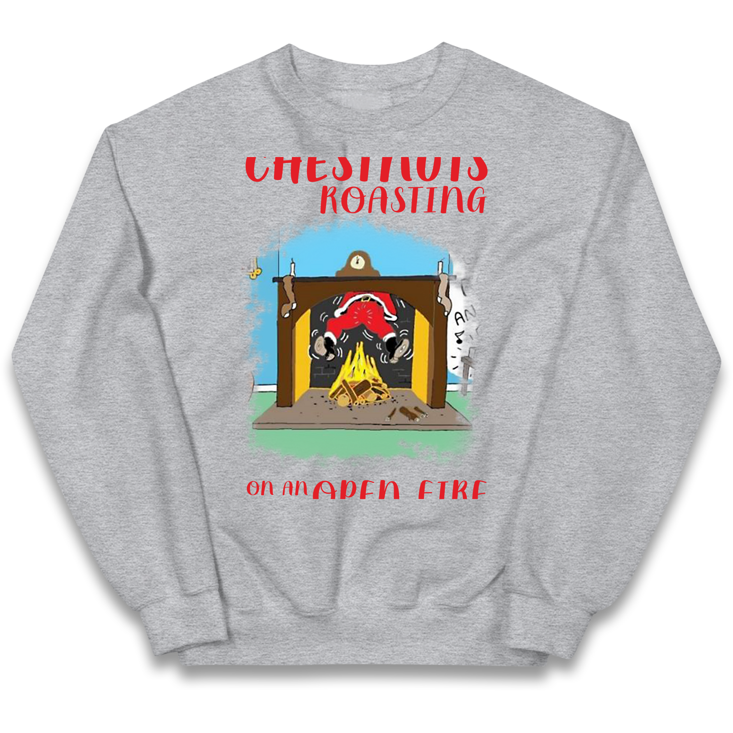 Chestnuts Roasting On An Open Fire Christmas kids sweatshirt