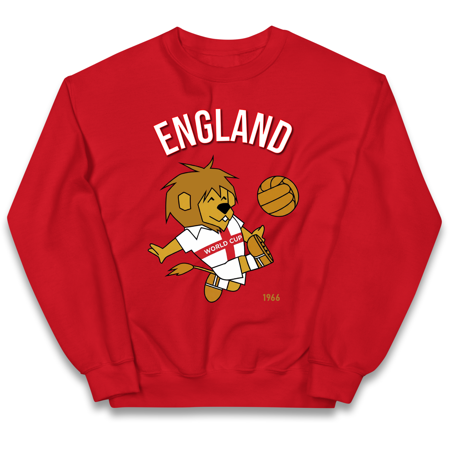 England World Cup Willie 1966 Football Kids Sweatshirt