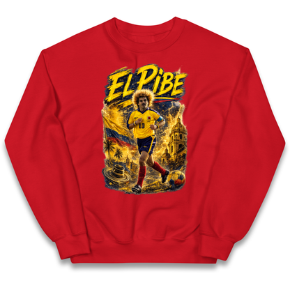 Carlos Valderrama Colombia Football Kids Sweatshirt