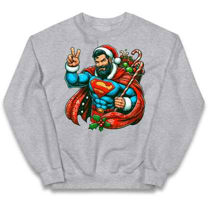Superman Santa kids sweatshirt