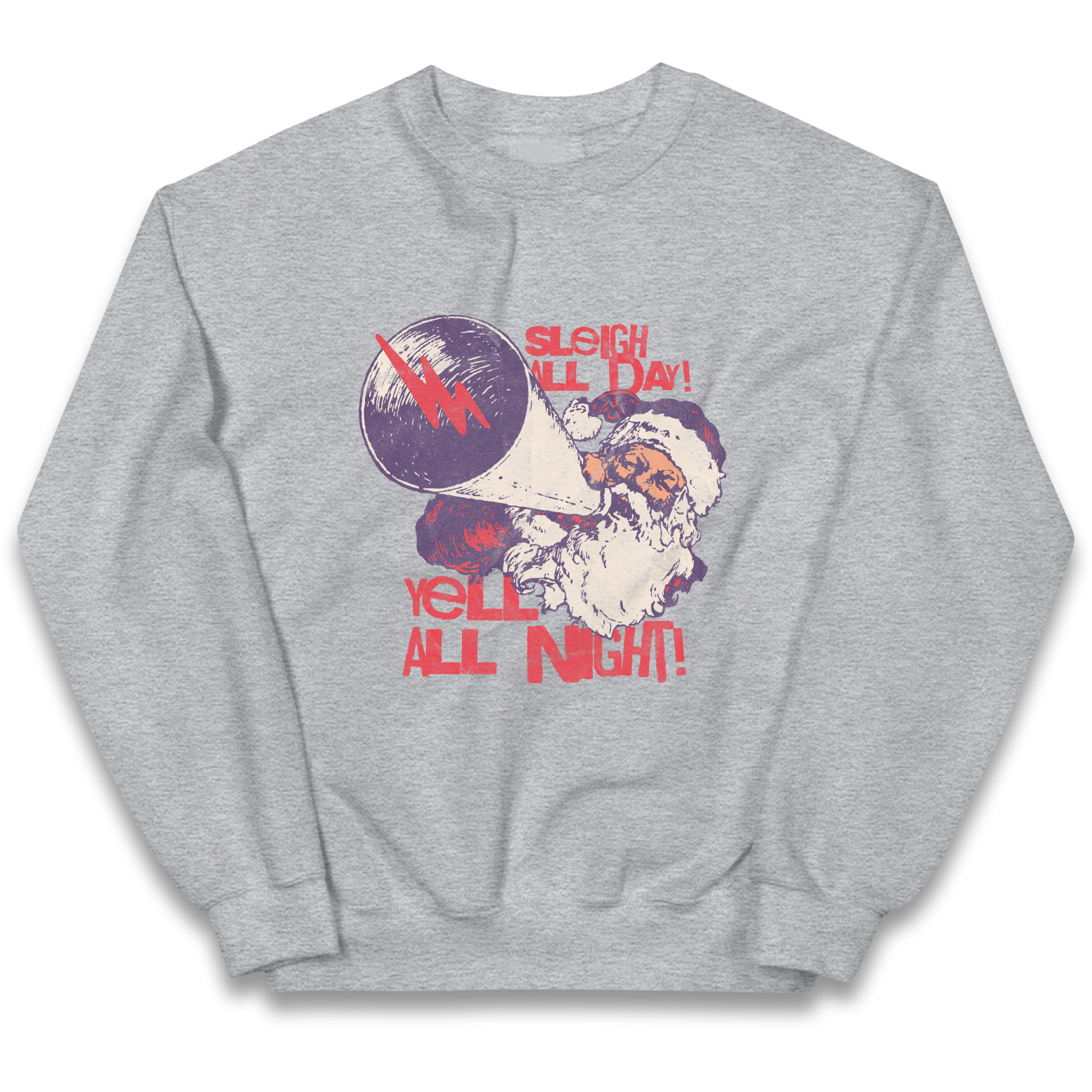 Sleigh All Day Yell All Night Santa Christmas kids sweatshirt