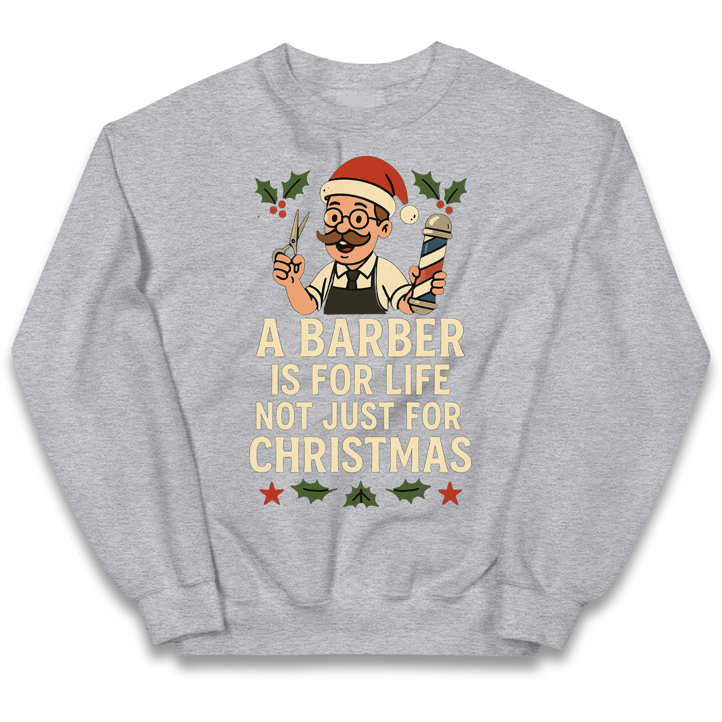Barber Christmas Kids Jumper