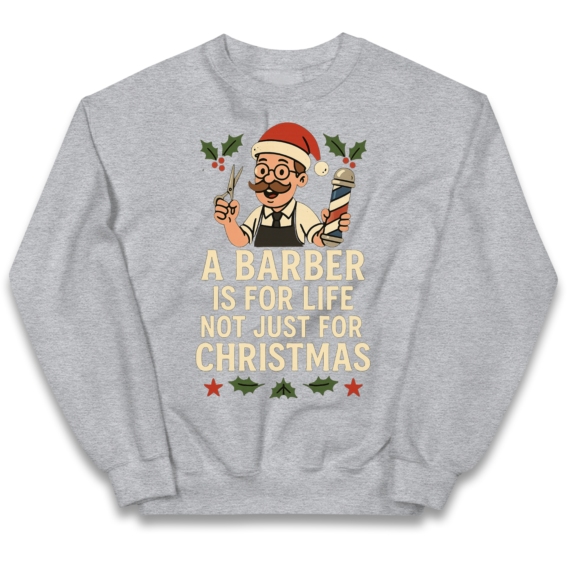 Barber Christmas Kids Jumper