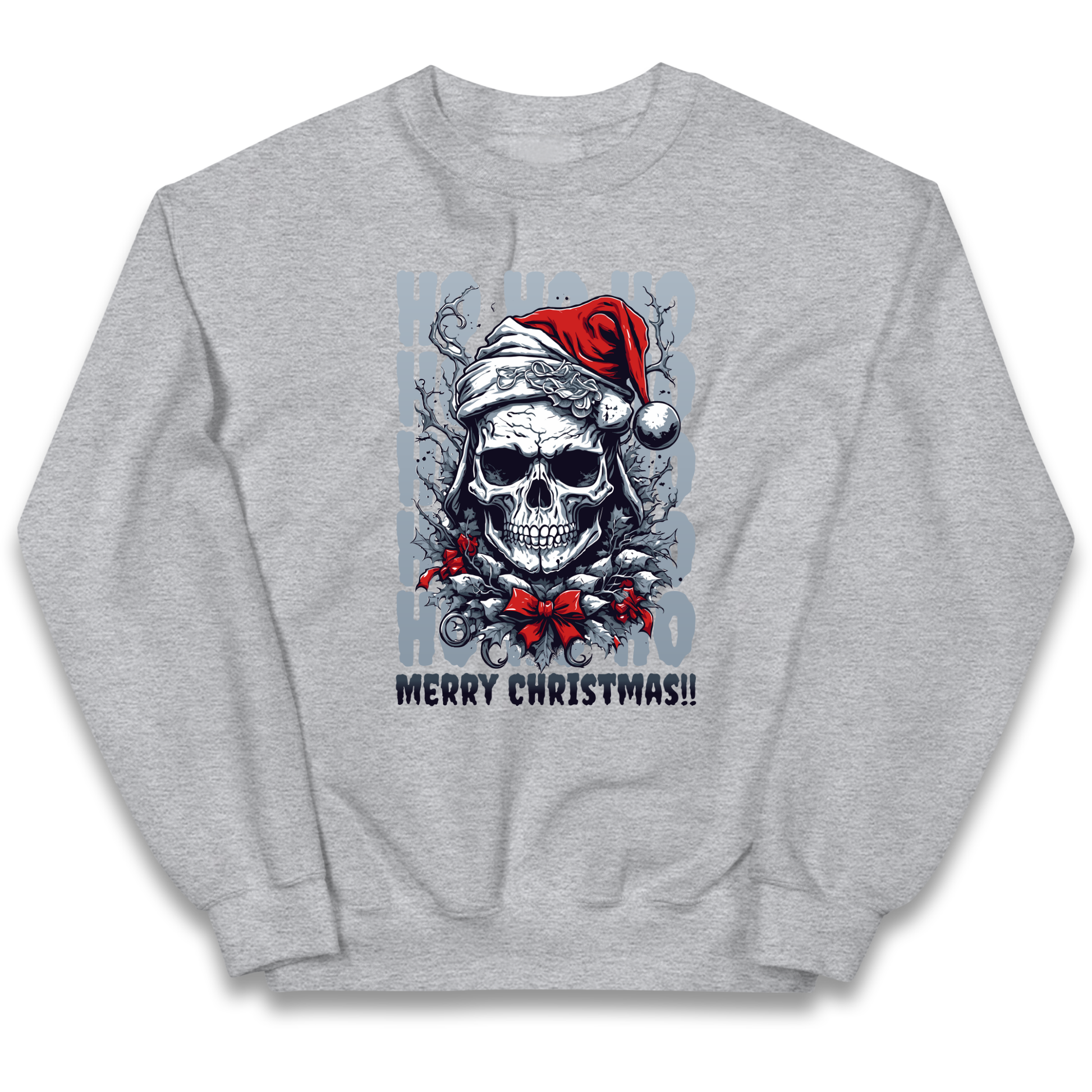 HO HO HO Santa Skelington Christmas kids sweatshirt
