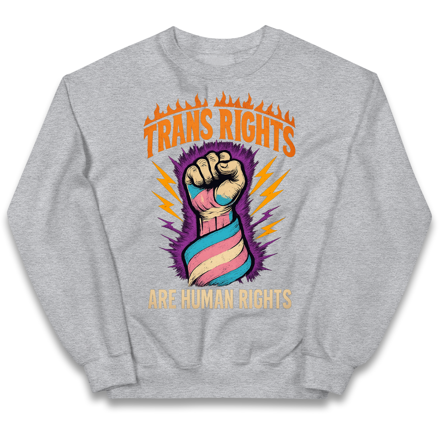 Trans Rights Are Human Rights kids sweatshirt