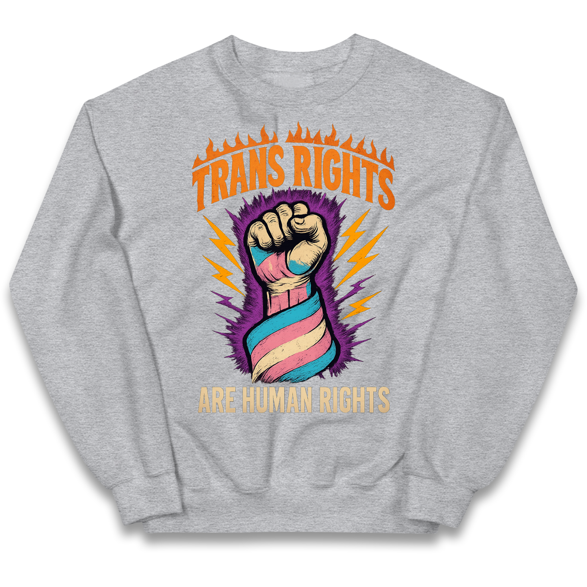 Trans Rights Are Human Rights kids sweatshirt