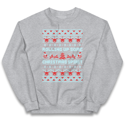 Rolling up Some Christmas Spirit kids sweatshirt