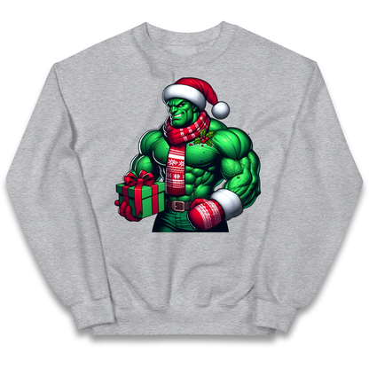 The Hulk Santa kids sweatshirt
