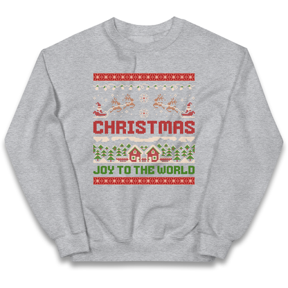 Christmas Joy to the World Christmas kids sweatshirt