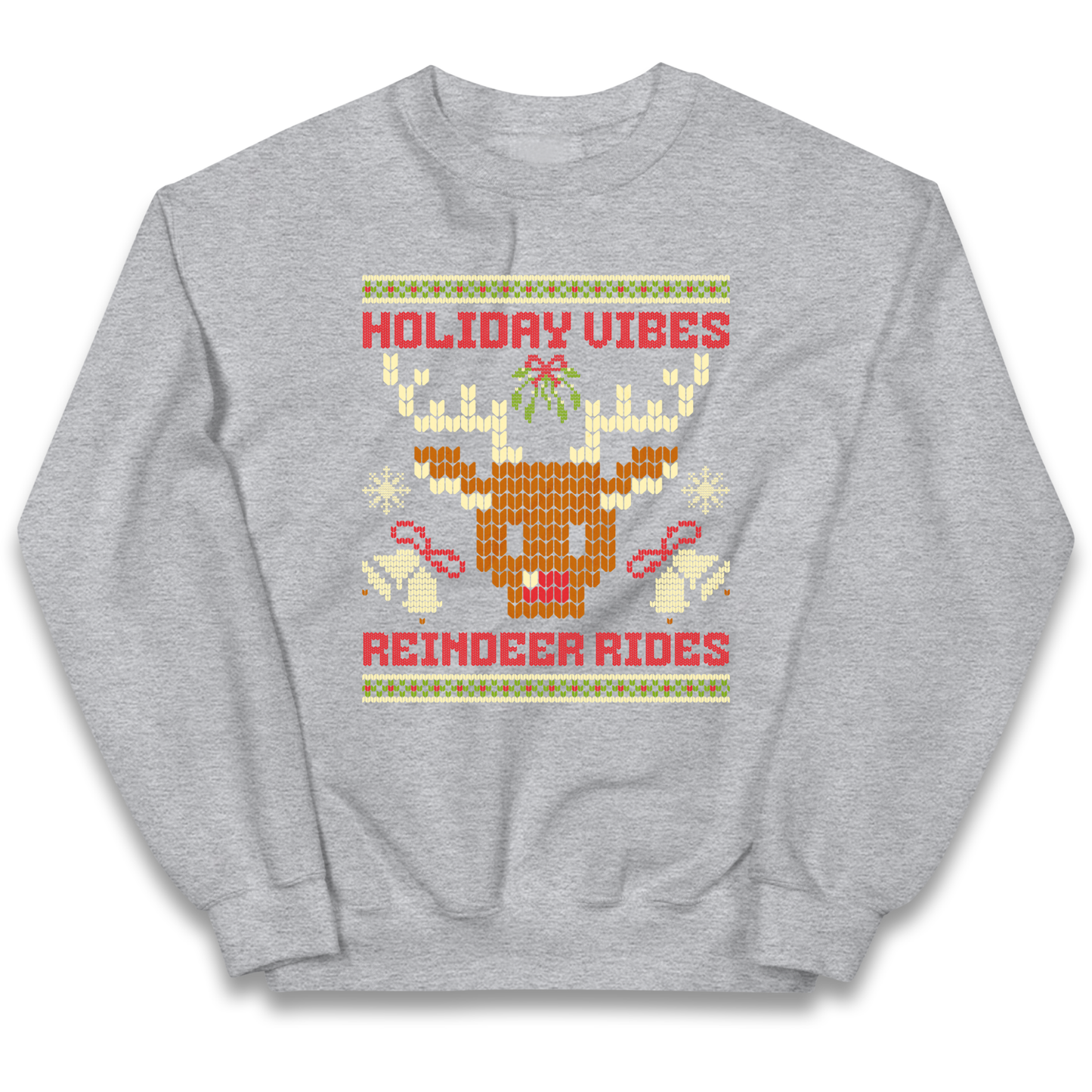 Holiday Vibes Reindeer Rides Christmas kids sweatshirt