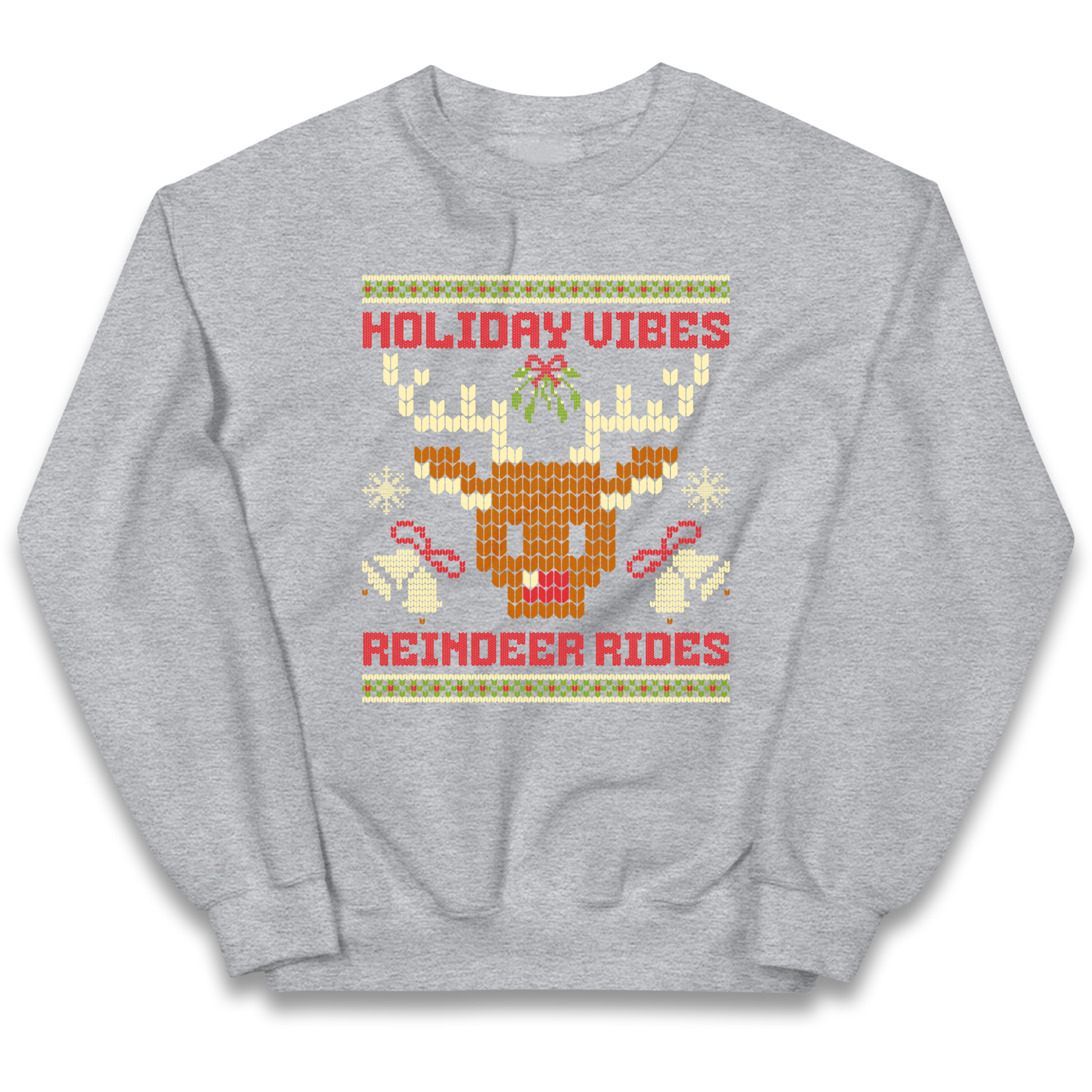Holiday Vibes Reindeer Rides Christmas kids sweatshirt
