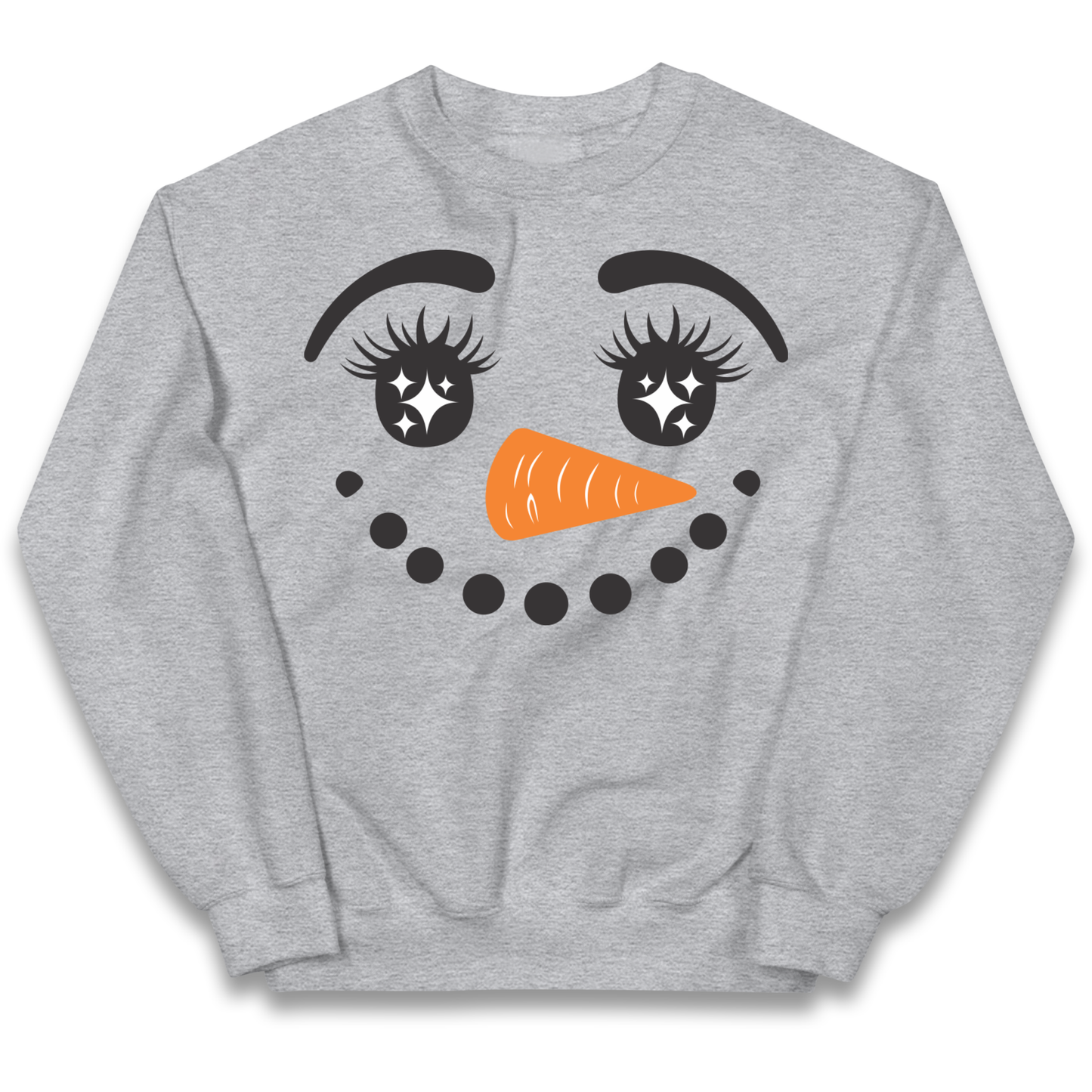 Snowman Face Christmas kids sweatshirt