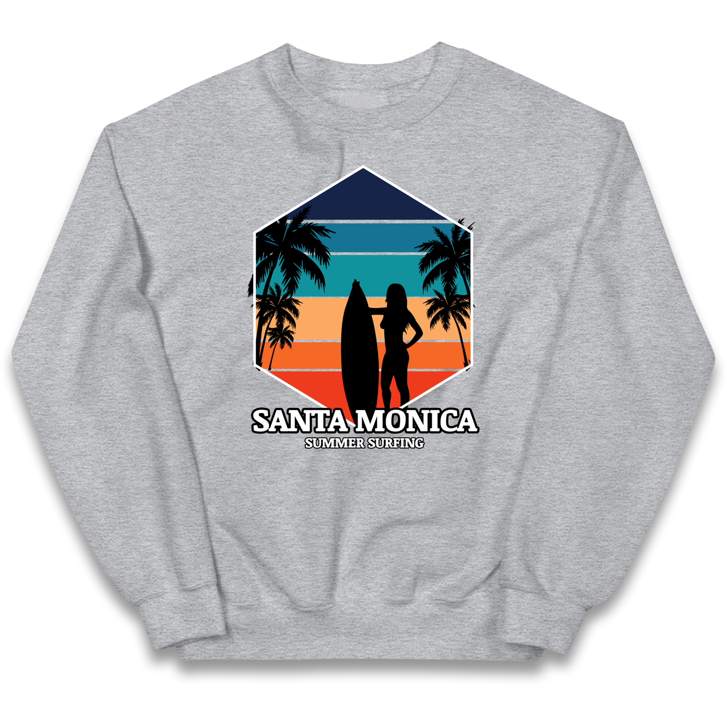 Santa Monica Summer Surfing kids sweatshirt