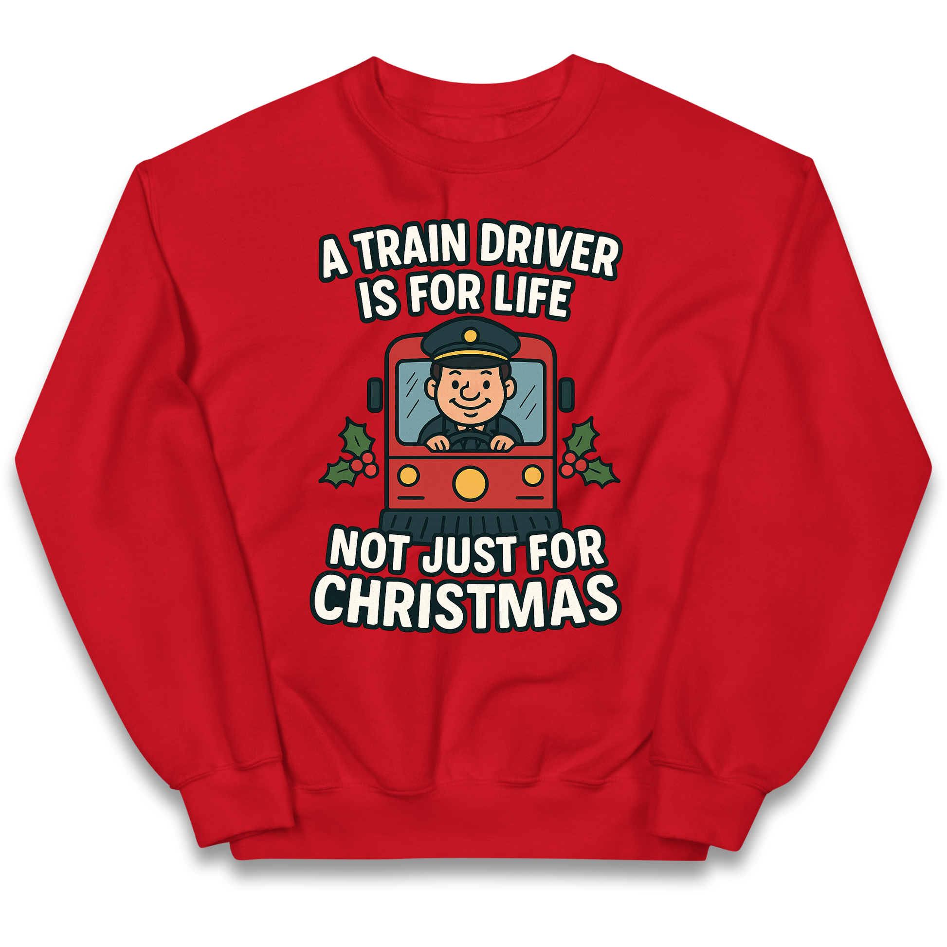 Train Driver Christmas Kids Jumper