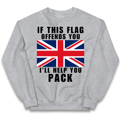 If This Flag Offends You I Will Help You Pack kids sweatshirt