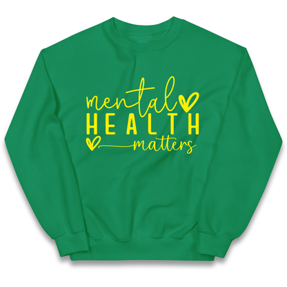 Yellow Mental Health kids sweatshirt