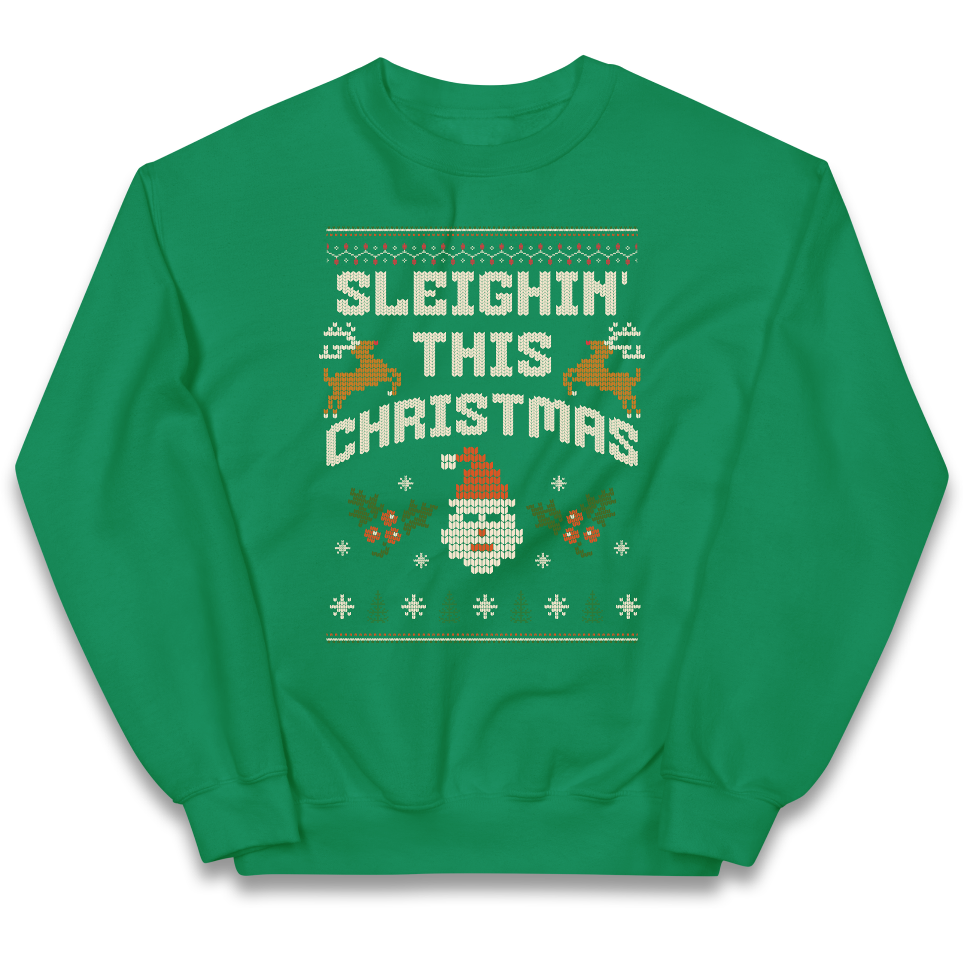 Sleighin This Christmas Christmas kids sweatshirt