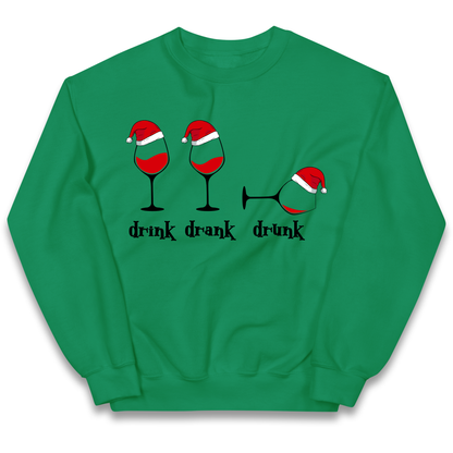 Drink Drank Drunk Kids Sweatshirt