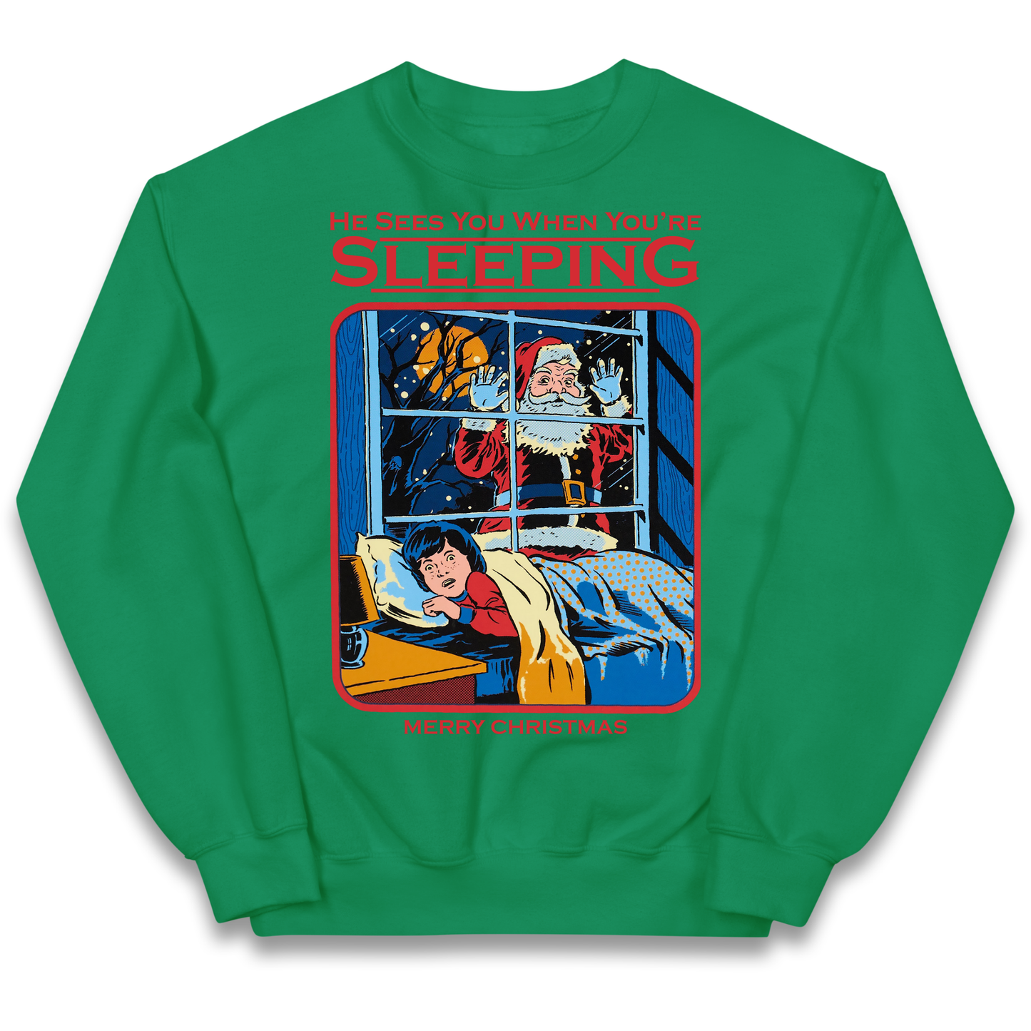 Creepy Santa Claus Christmas kids sweatshirt