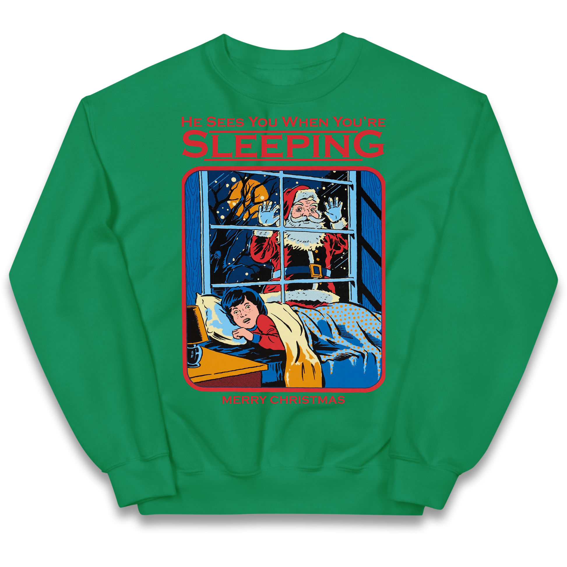 Creepy Santa Claus Christmas kids sweatshirt