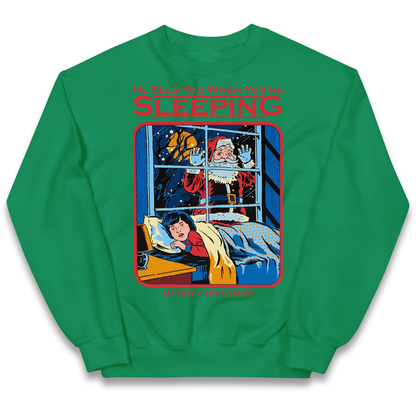 Creepy Santa Claus Christmas kids sweatshirt