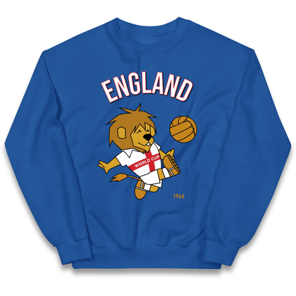 England World Cup Willie 1966 Football Kids Sweatshirt