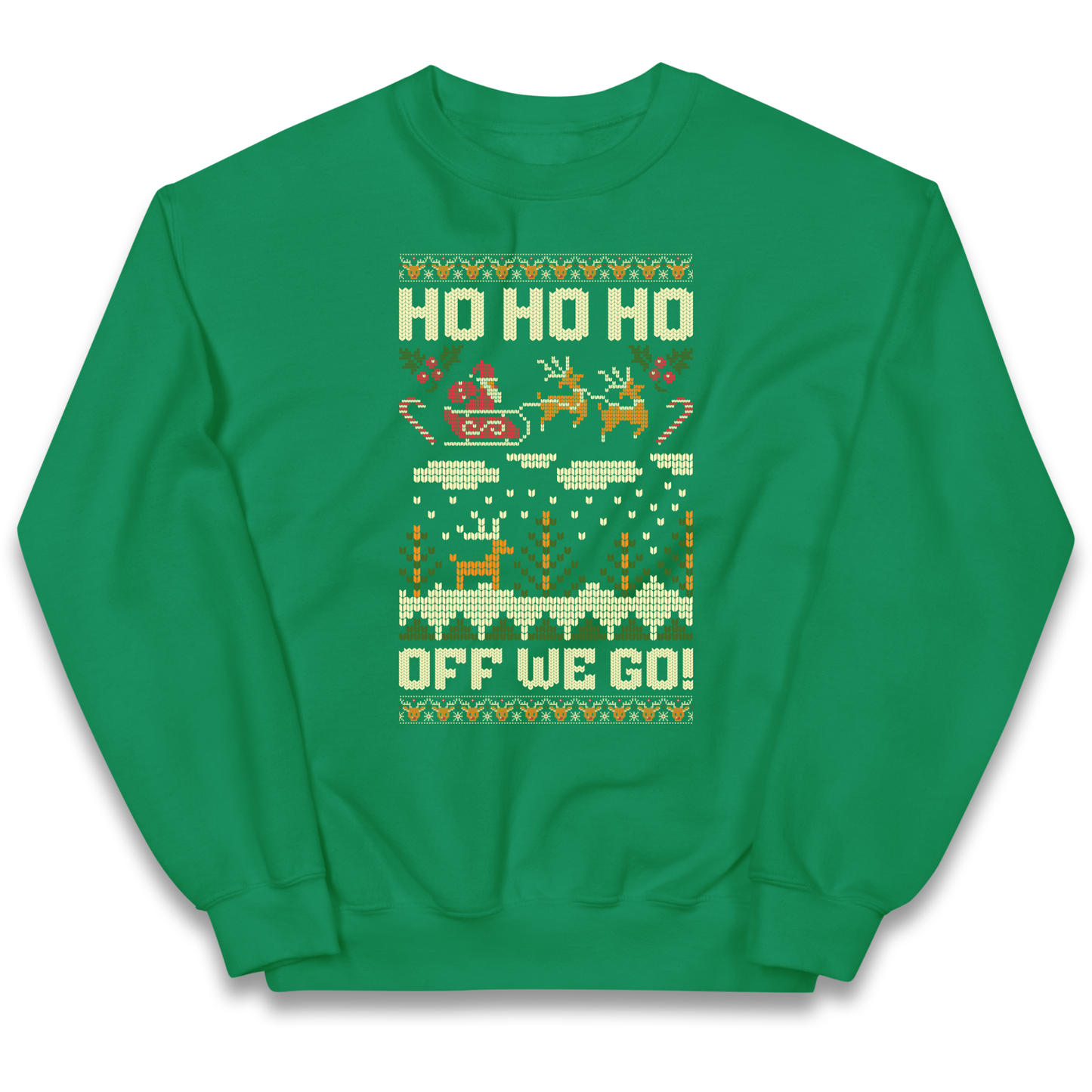 Have Yourself a HO HO HO Off we Go Christmas kids sweatshirt