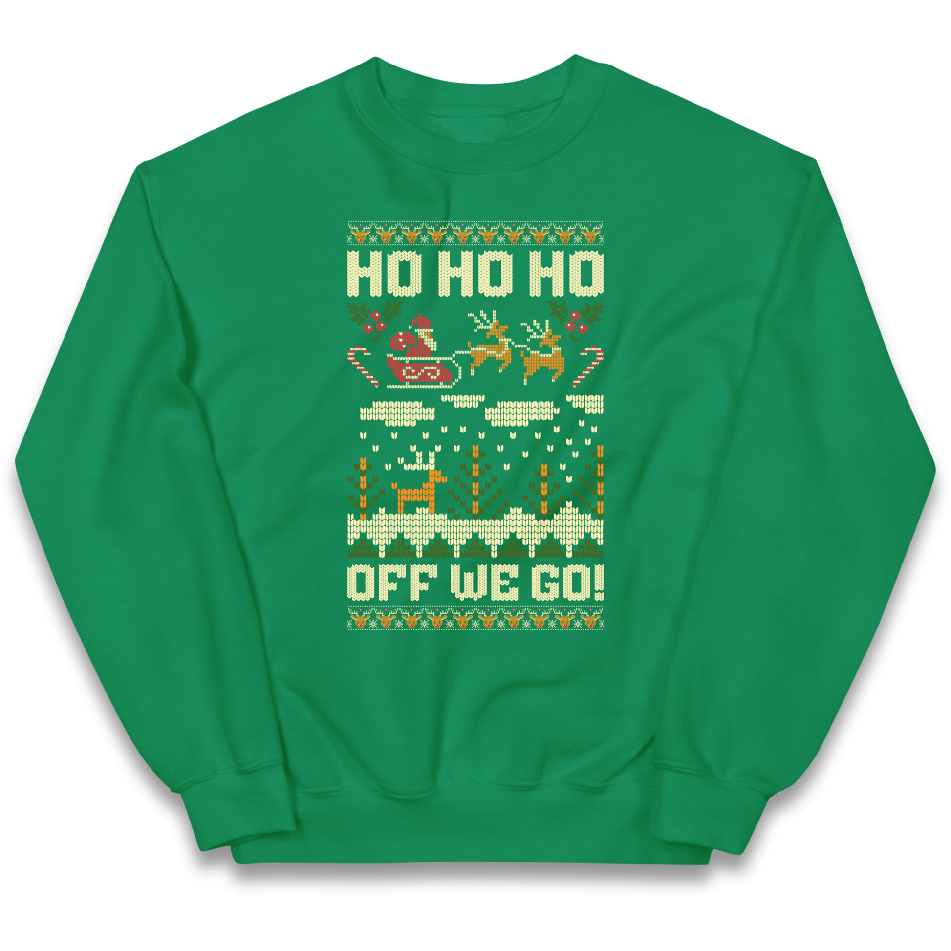 Have Yourself a HO HO HO Off we Go Christmas kids sweatshirt