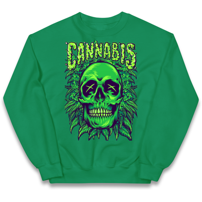 Cannabis Skull kids sweatshirt