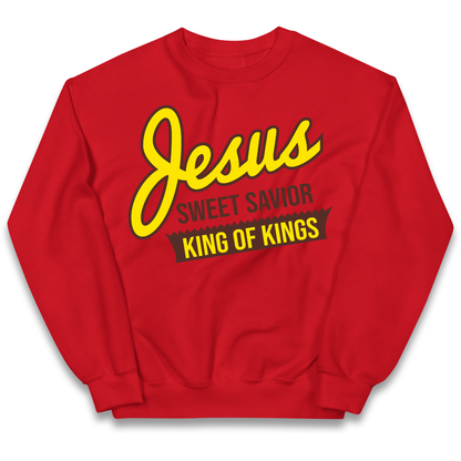 Jesus Sweet Saviour King of Kings Kids Jumper