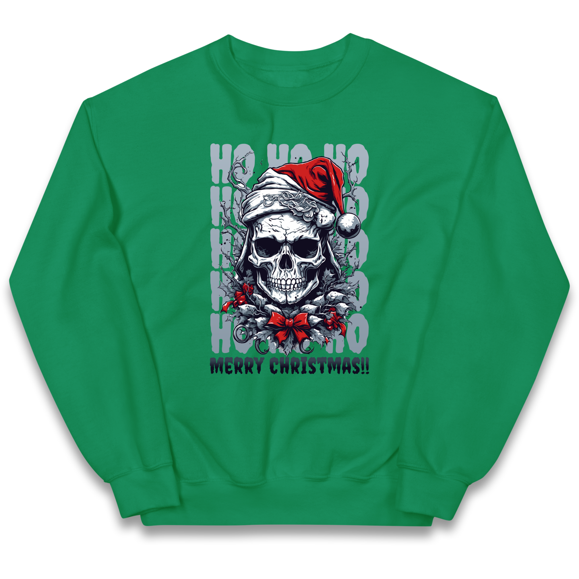 HO HO HO Santa Skelington Christmas kids sweatshirt