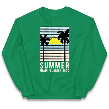 Summer Miami Florida 1970 kids sweatshirt