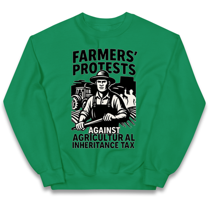 Farmers’ Protests Against Agricultural Inheritance Tax kids sweatshirt