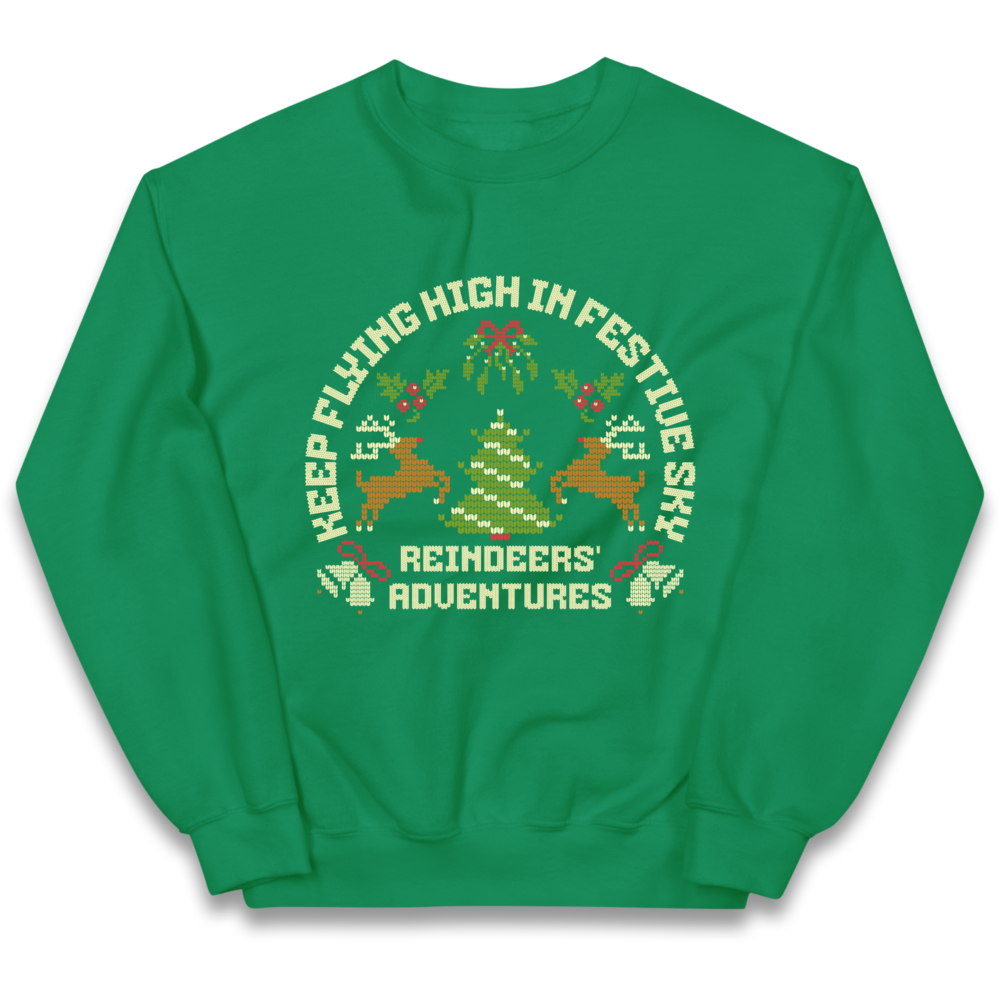 Keep Flying High In Festive Sky Christmas kids sweatshirt