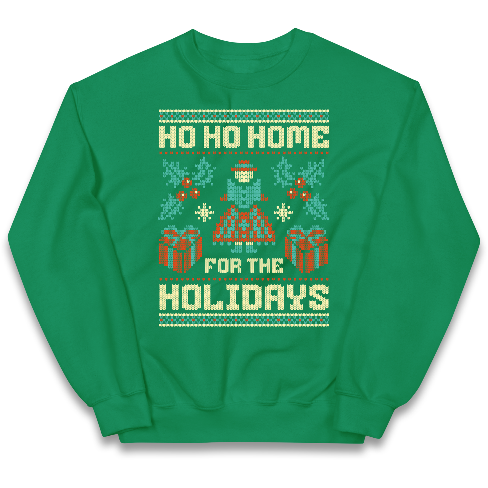 HO HO Home For the Holidays Christmas kids sweatshirt