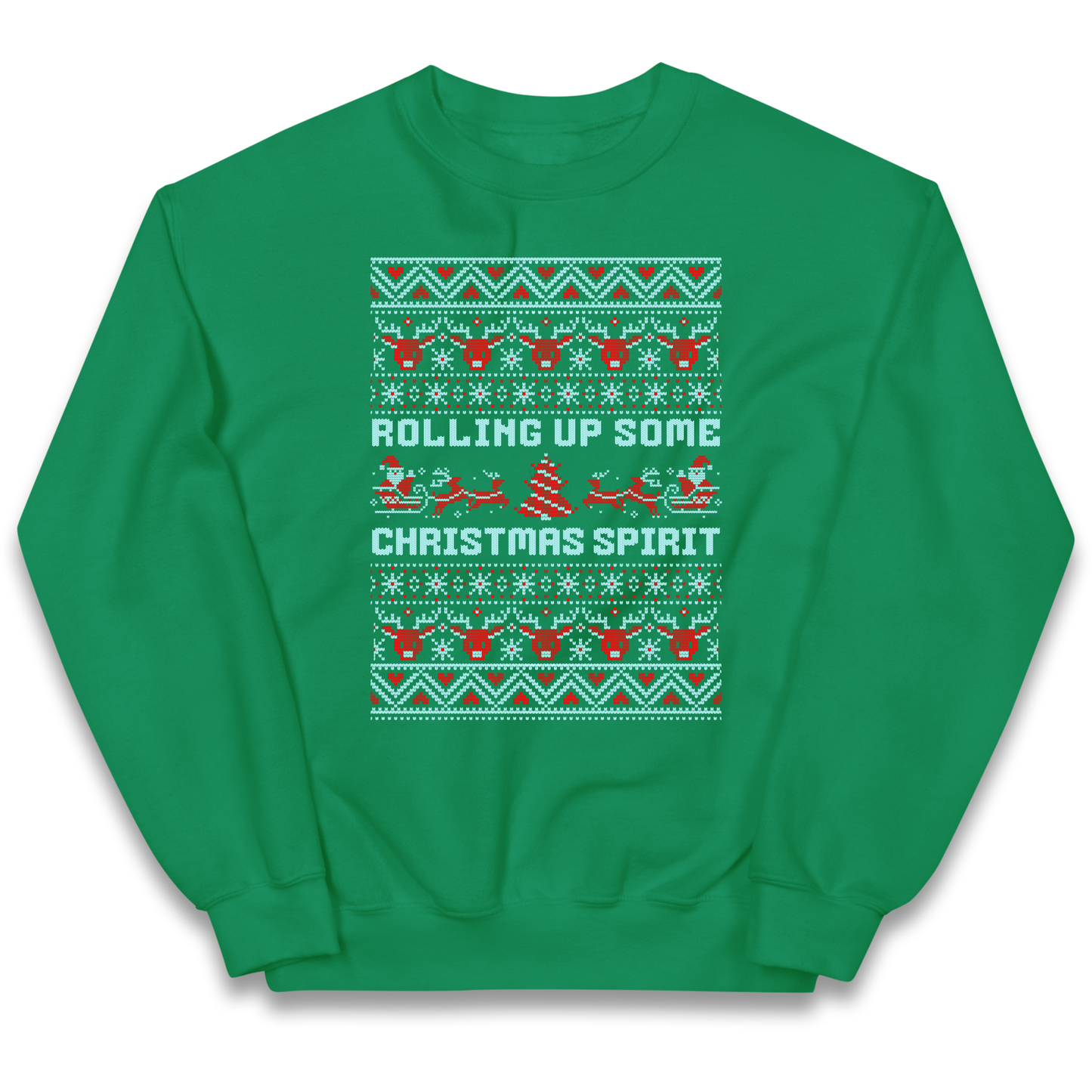 Rolling up Some Christmas Spirit kids sweatshirt