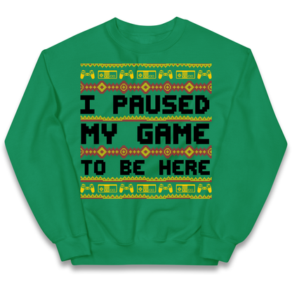 Paused My Game Kids Sweatshirt