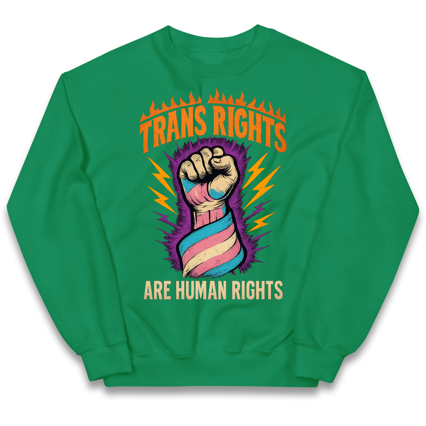 Trans Rights Are Human Rights kids sweatshirt
