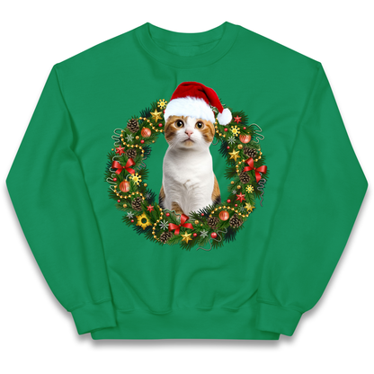 Cat Christmas kids sweatshirt
