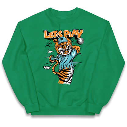 Lets Play Golf Tiger kids sweatshirt