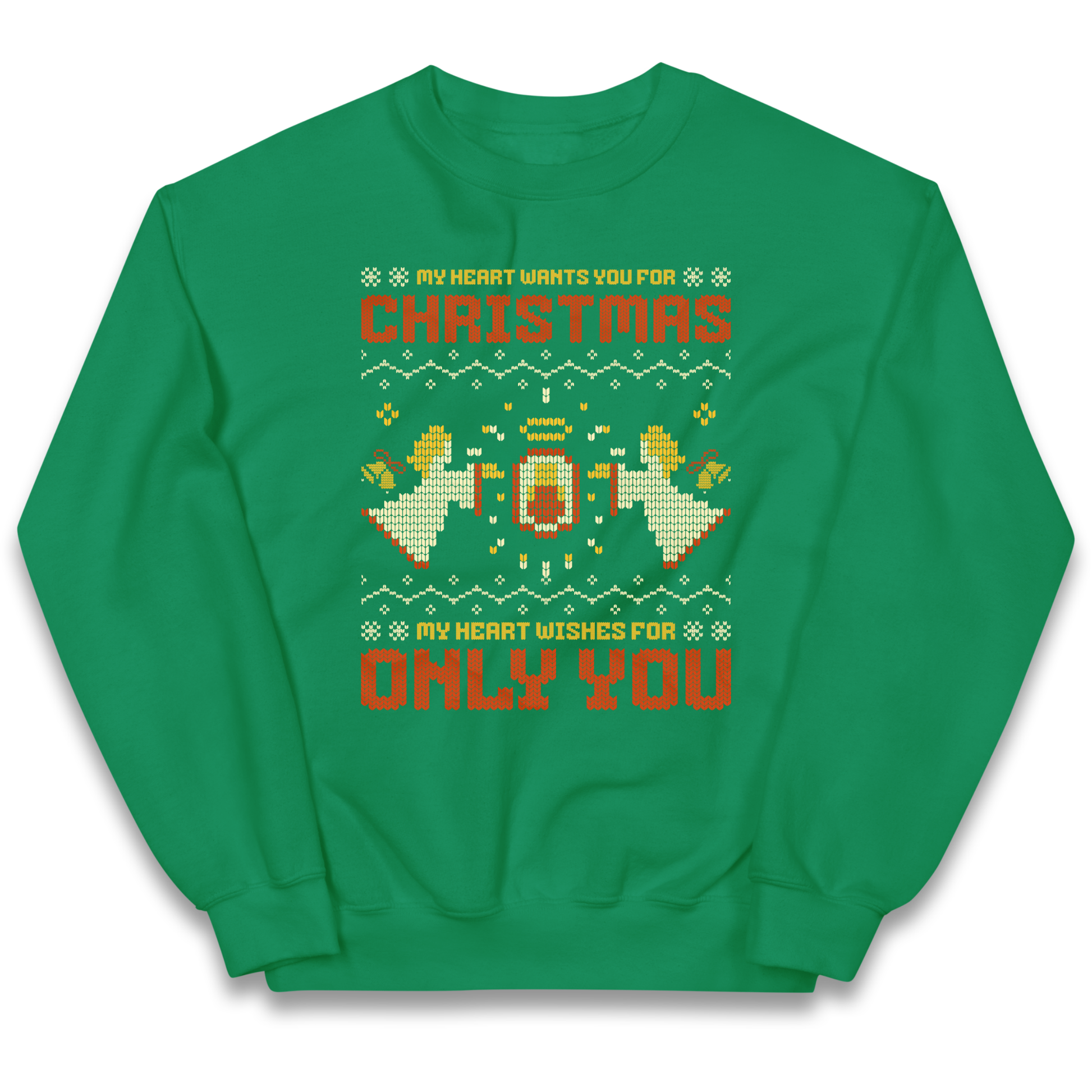 My Heart Wants You For Christmas Only You Christmas kids sweatshirt