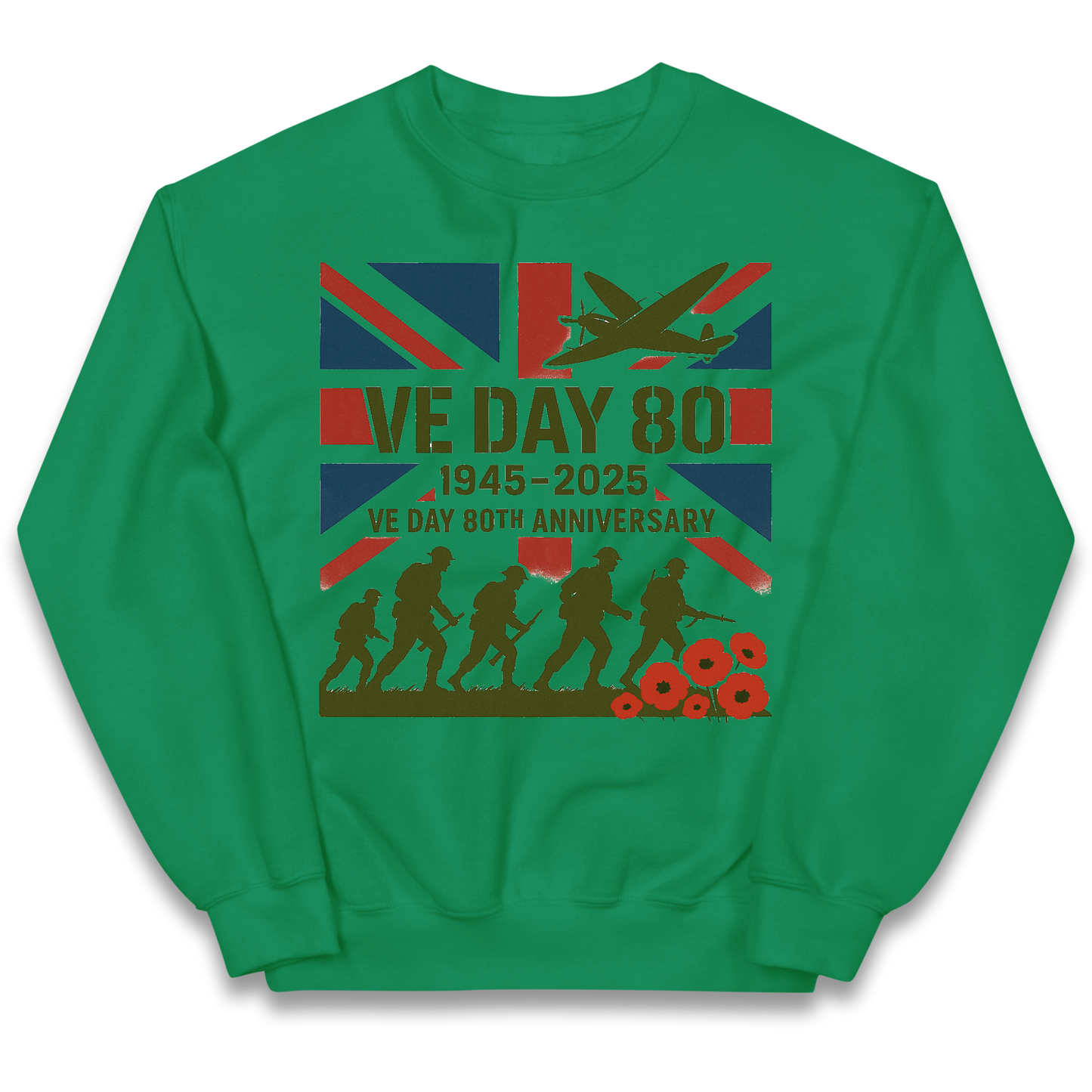 VE Day 80th Anniversary 1945 2025 kids sweatshirt