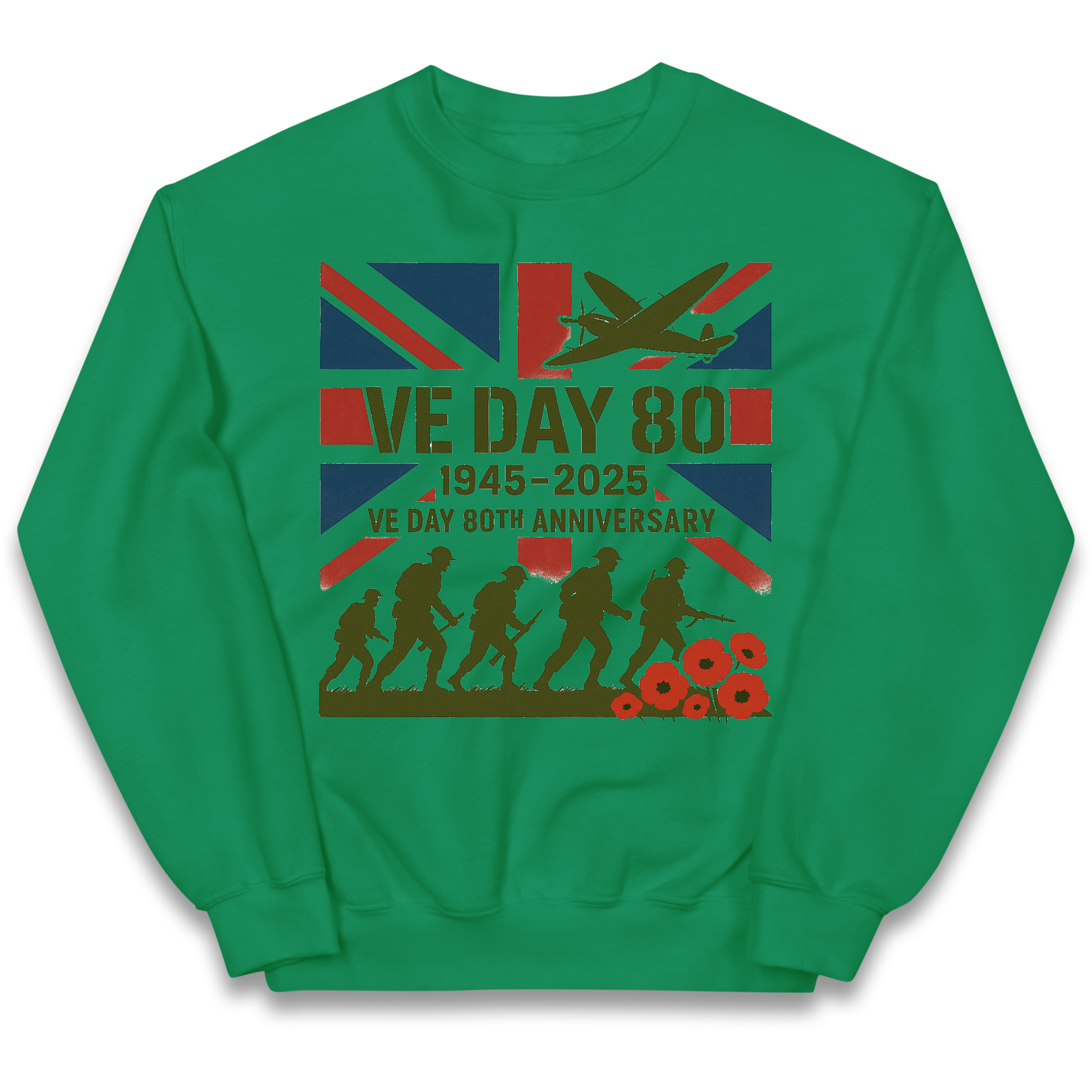 VE Day 80th Anniversary 1945 2025 kids sweatshirt