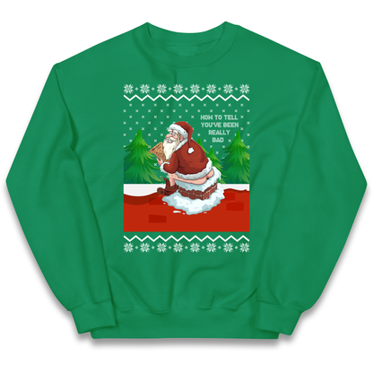 How To Tell That You've Been Really Bad kids sweatshirt