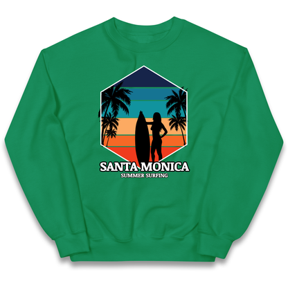 Santa Monica Summer Surfing kids sweatshirt
