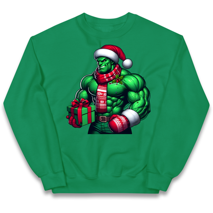 The Hulk Santa kids sweatshirt